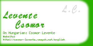 levente csomor business card